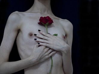 Gothic Romance Artistic Nude Artwork by Model Glemt Grav