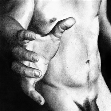 Grasping Artistic Nude Artwork by Artist Nadia Vanilla