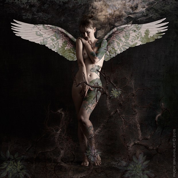 Green Angel Artistic Nude Photo by Photographer RudyBrunnler