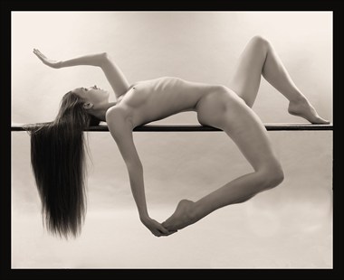 Gwen on a Balance Bar Artistic Nude Photo by Photographer pblieden