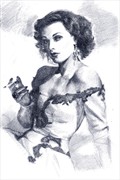 Hady Lamarr Glamour Artwork by Artist Diana Gali