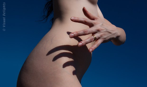 Hand Shadow on Torso Artistic Nude Photo by Photographer Visual Delights