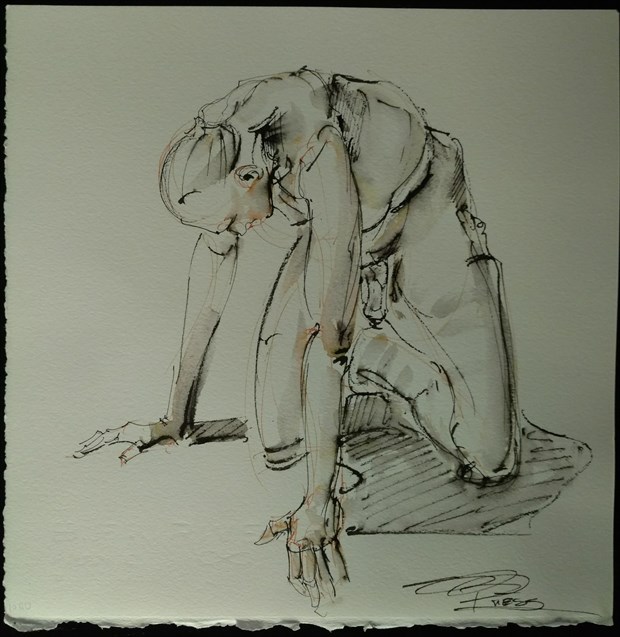 Hands and kneeds Artistic Nude Artwork by Model Michael SCM Model