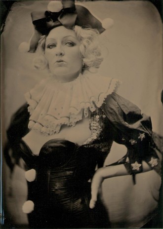 Harlequin Vintage Style Photo by Model MEL