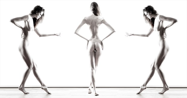 High key Triptych Artistic Nude Photo by Photographer Paul Ekert