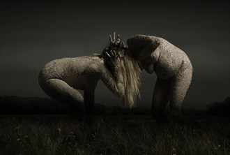 Human Diorama 1 Artistic Nude Artwork by Photographer Bear Kirkpatrick