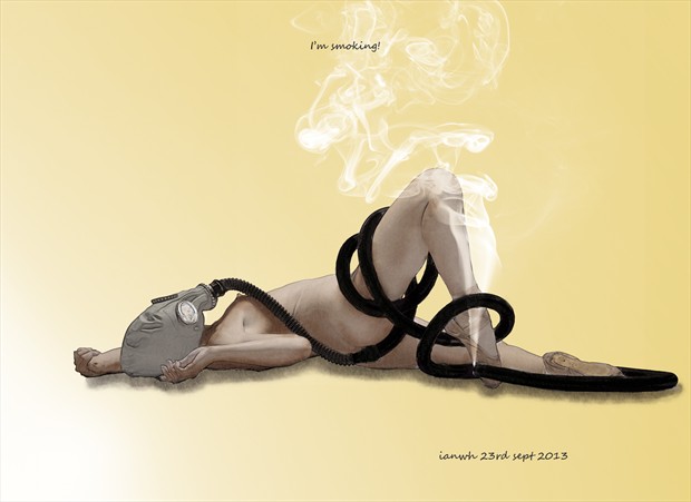 I am smokin Artistic Nude Artwork by Artist ianwh