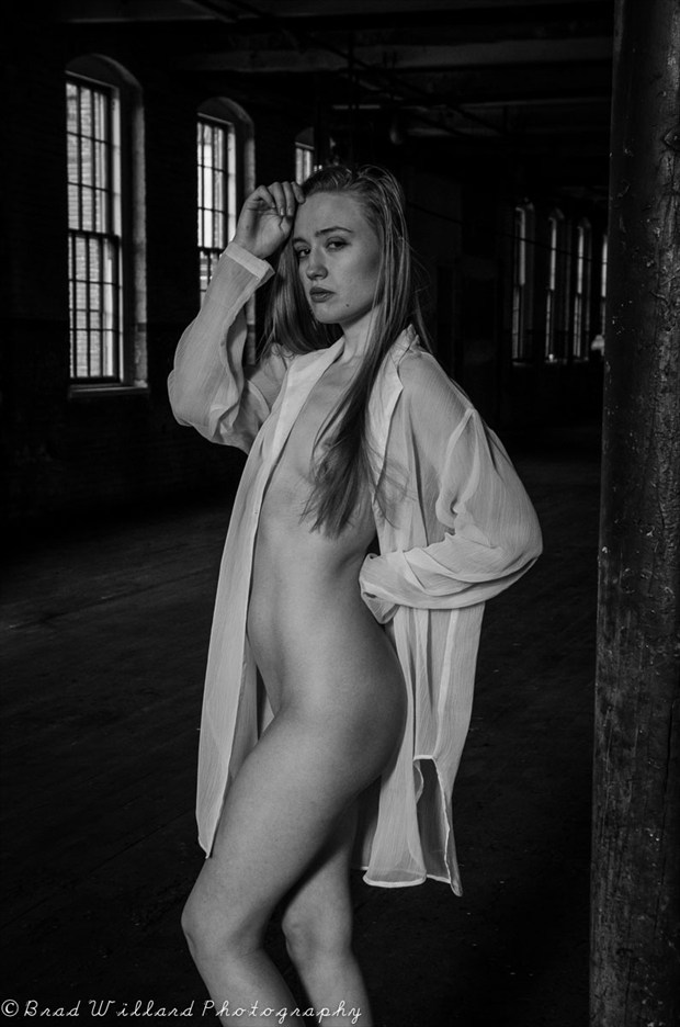 Implied Nude Architectural Photo by Model Elina
