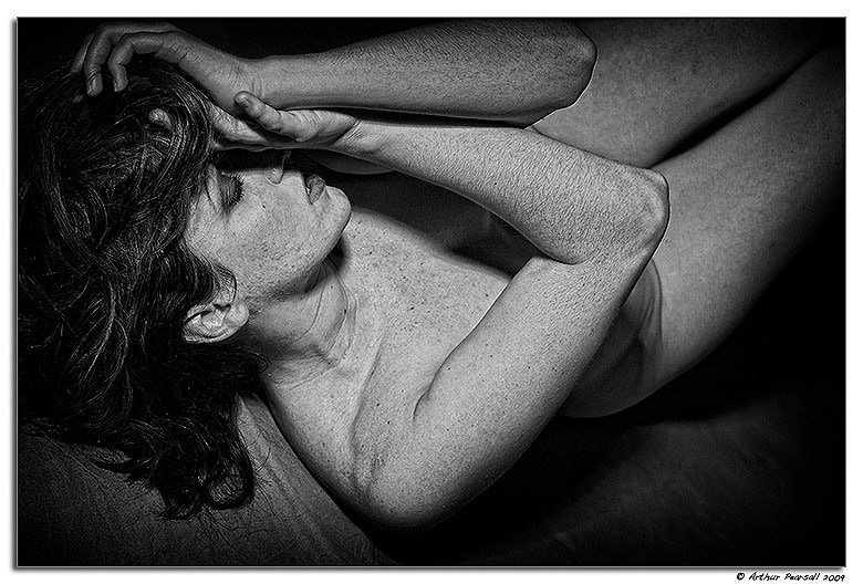Implied Nude Expressive Portrait Photo by Model kat