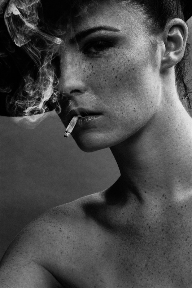 Implied Nude Expressive Portrait Photo by Photographer Stefano Brunesci