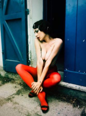 Implied Nude Fashion Photo by Model Alessandra Giulia