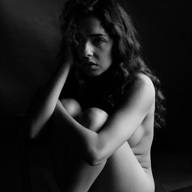Implied Nude Portrait Photo by Model Monique