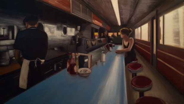 In the Diner Painting or Drawing Artwork by Artist David612Art