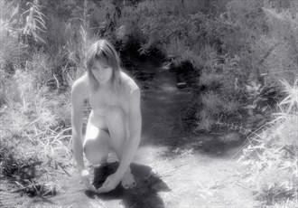 Infrared Nude in Stream Artistic Nude Photo by Photographer Peter Le Grand