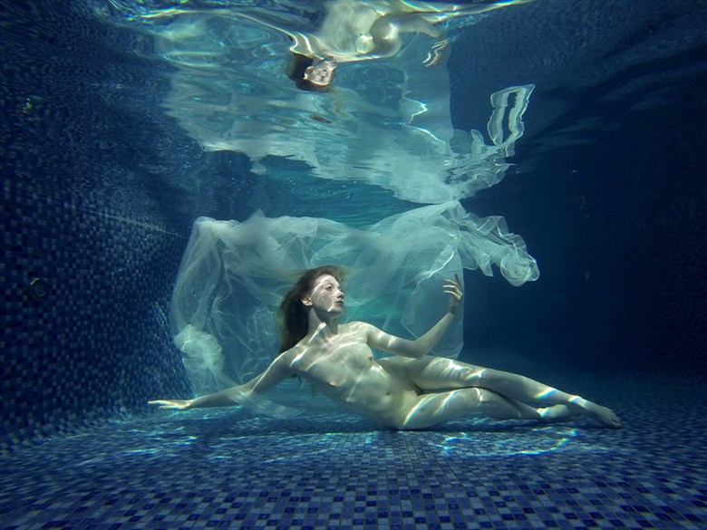 Into the Blue Artistic Nude Photo by Photographer Karen Jones
