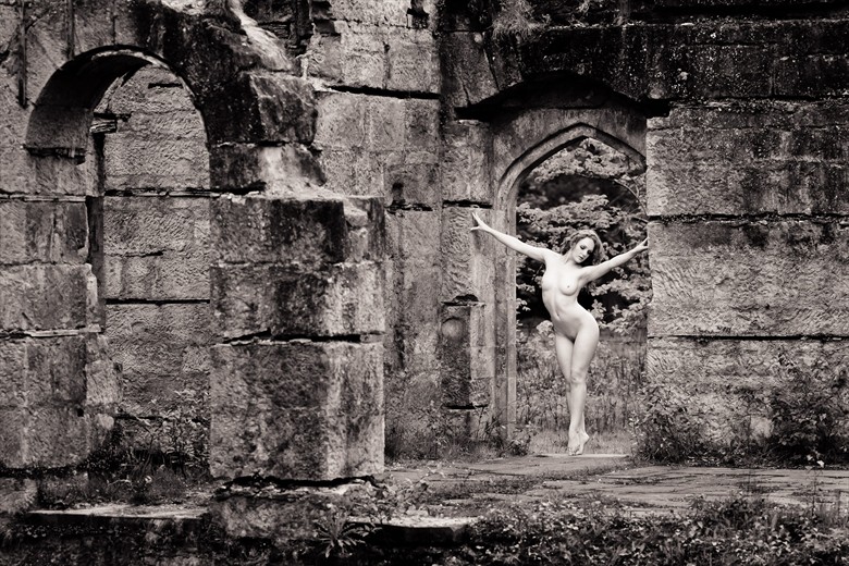 Ivory Flame   nude on in the ruins Artistic Nude Photo by Photographer Barrie