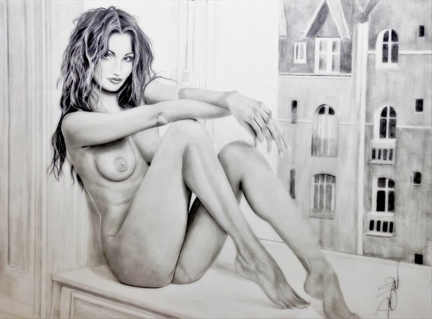 JP's window Artistic Nude Artwork by Artist DML ART