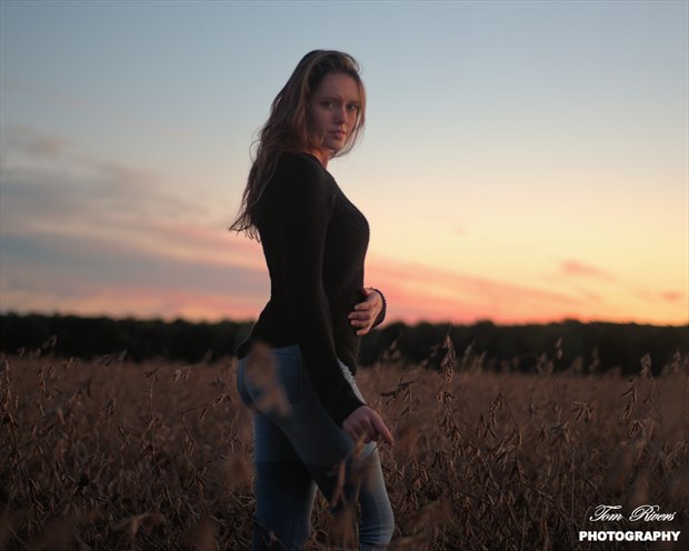 Jackie Mae in the Field of Beans at Golden Hour Nature Photo by Photographer TroubadudeProduction
