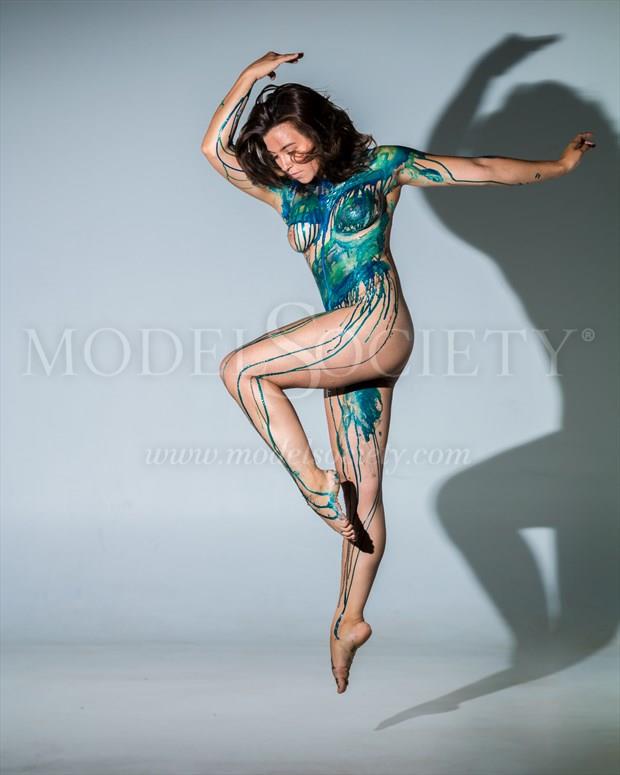 Jump Artistic Nude Photo by Model Charlotte Dell'Acqua