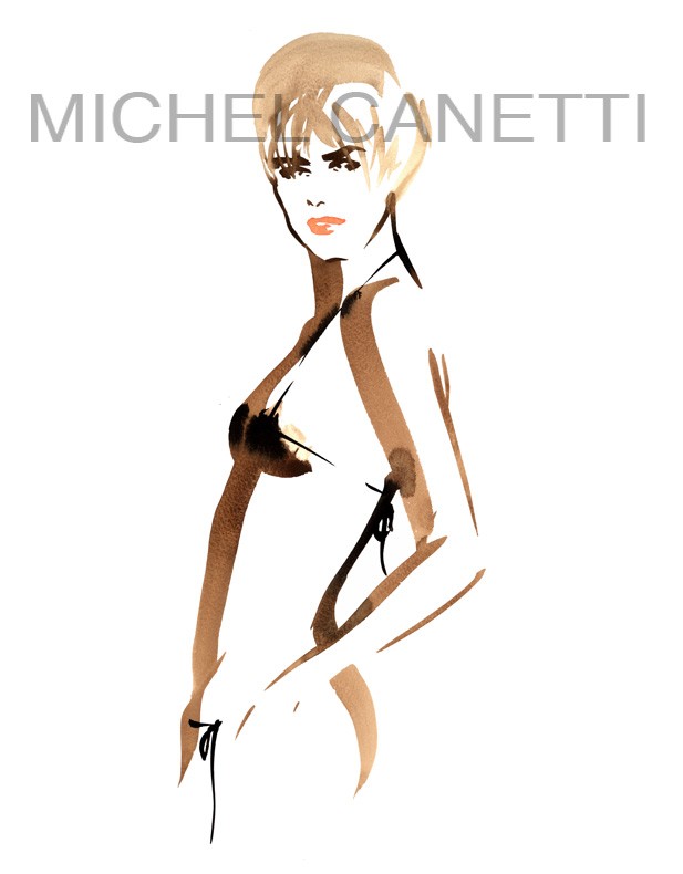 Justine Artistic Nude Artwork by Artist Michel Canetti