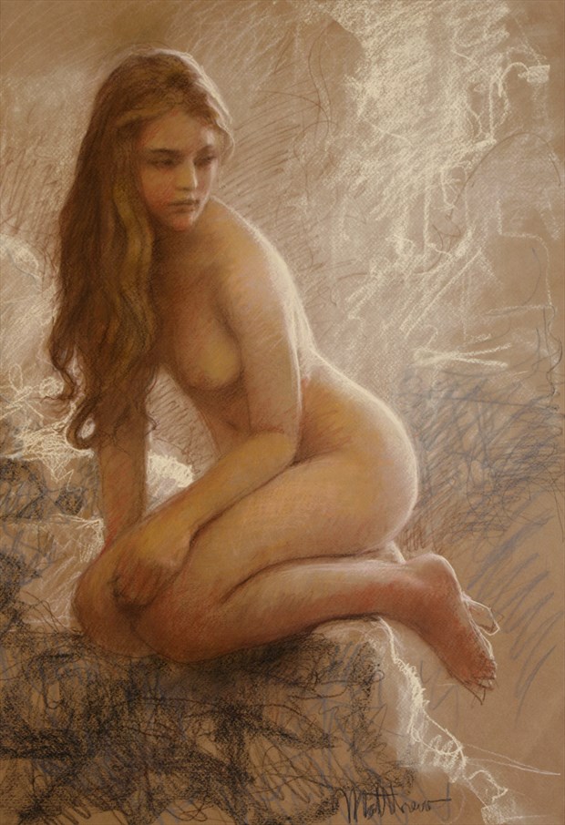 Katja's Lookout Artistic Nude Artwork by Artist Matthew Joseph Peak