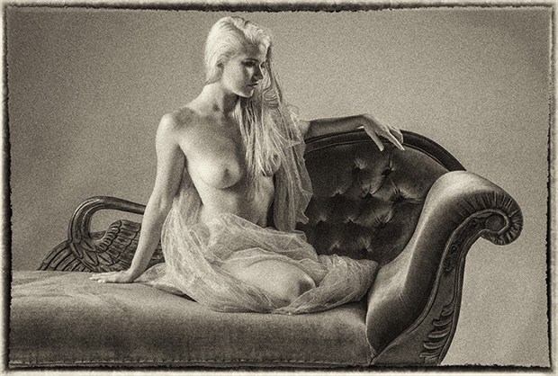 Katsya on a couch Artistic Nude Photo by Photographer stephen ehre