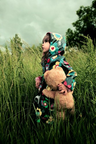 Kid with teddy bear Fantasy Artwork by Photographer Kiril Stanoev