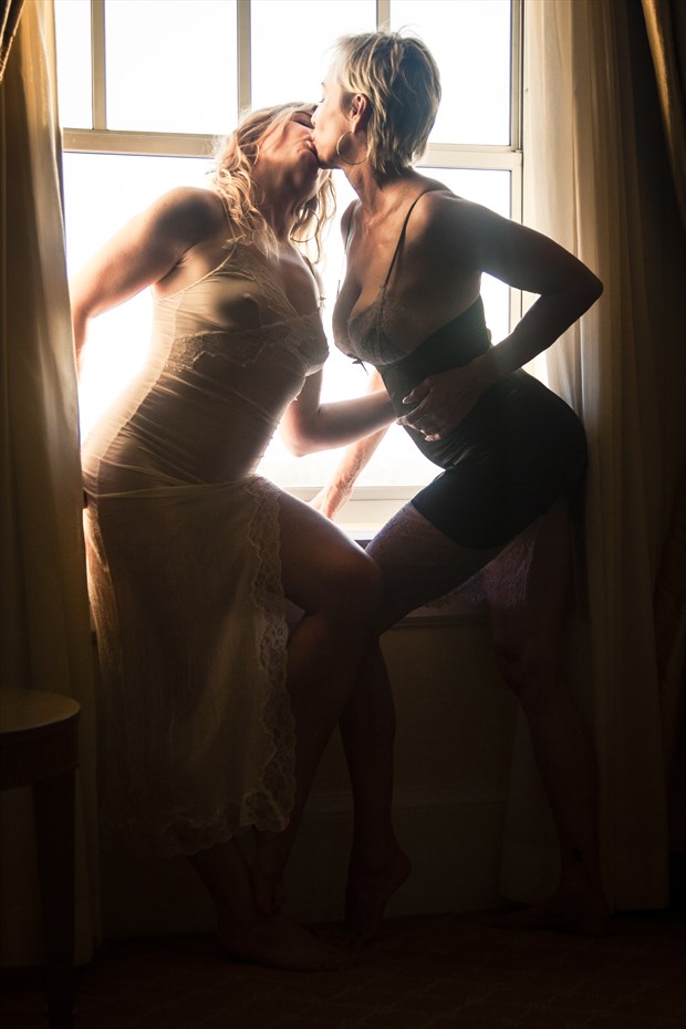 Kiss at the Window Lingerie Photo by Photographer jody frost