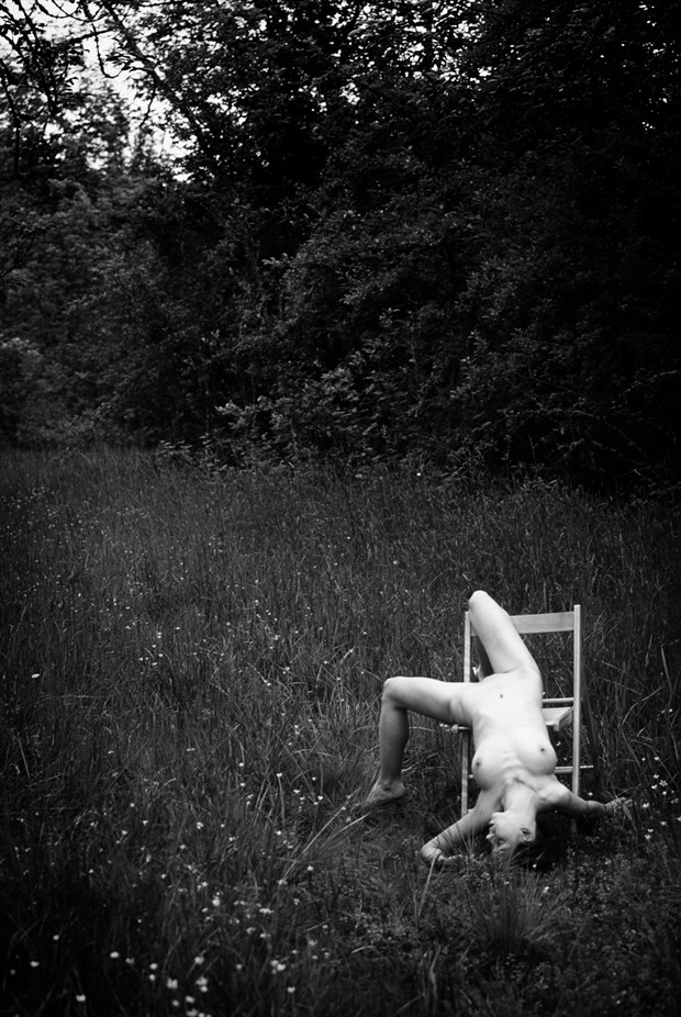 Kristen over chair Artistic Nude Photo by Photographer Joe Klune Fine Art