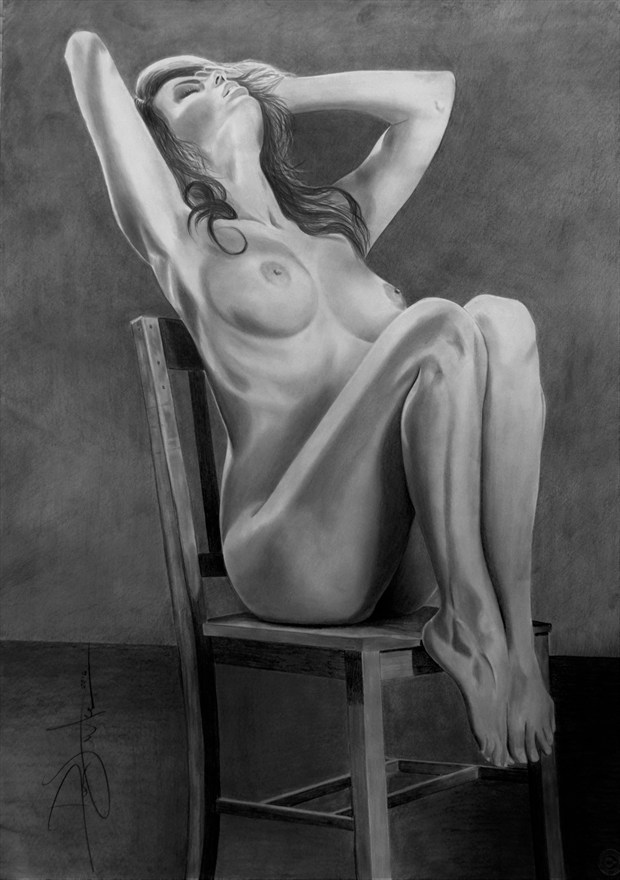 Kylie Artistic Nude Artwork by Artist DML ART