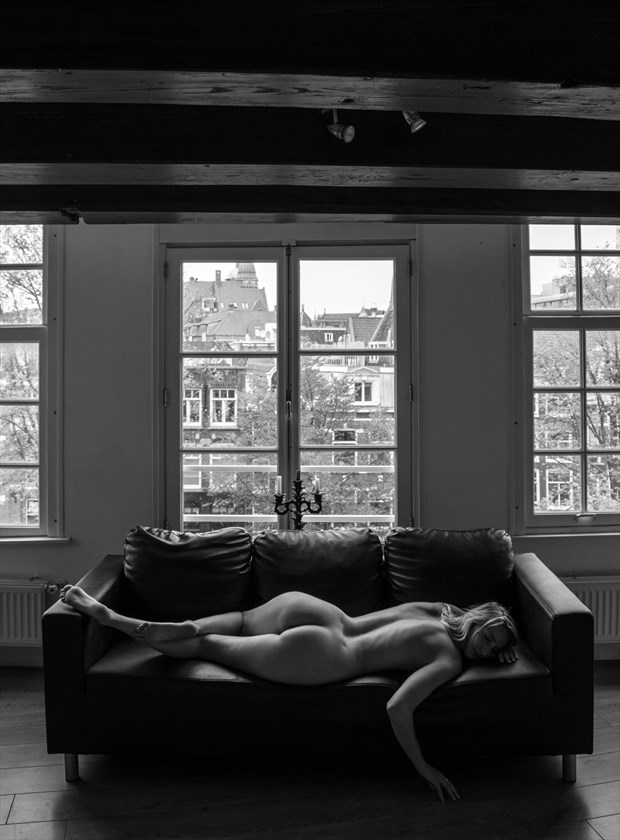Laying all twisted and exposed Artistic Nude Photo by Model Sofie