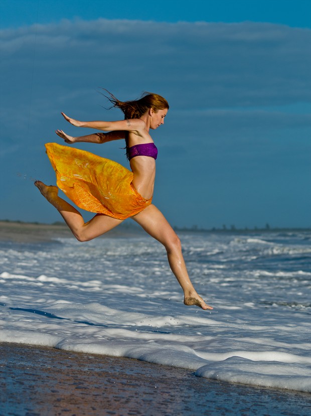 Leaping into the Sea Bikini Photo by Photographer RobertS