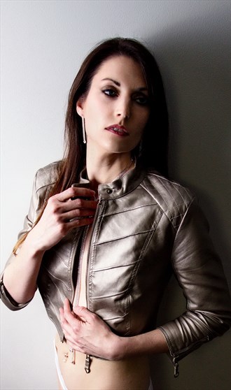 Leather Jacket Glamour Photo by Model Xak