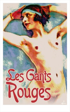 Les Gants Rouges Glamour Artwork by Artist Van Evan Fuller