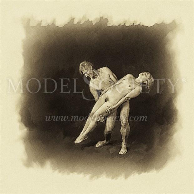 Lifting You Up Artistic Nude Artwork by Photographer Michael Lee