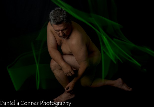 Light Painting Artistic Nude Photo by Model David L
