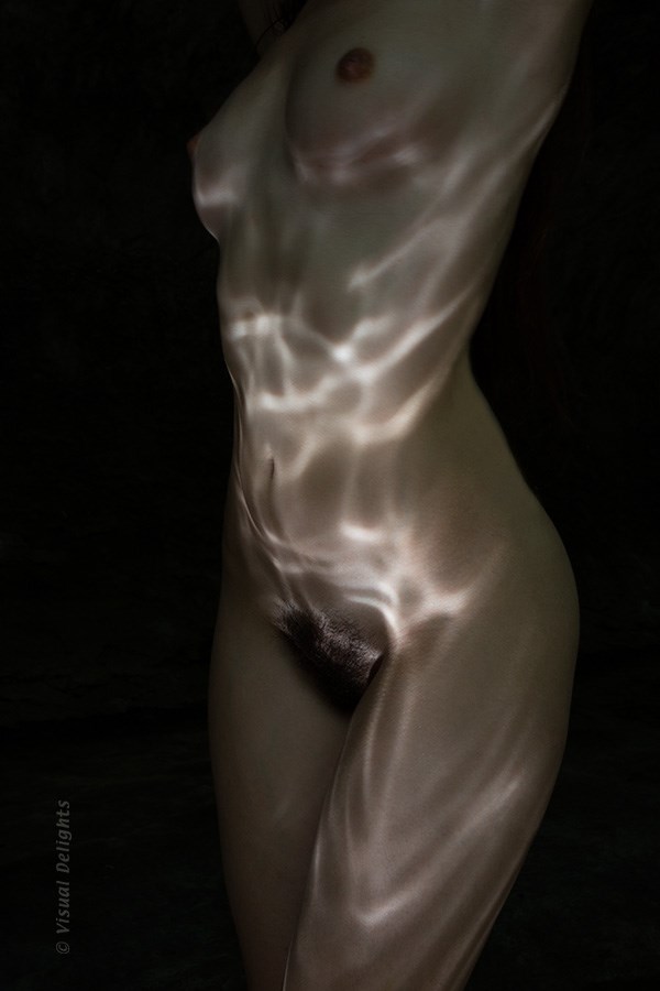 Light Reflected from Creek onto Torso Artistic Nude Photo by Photographer Visual Delights