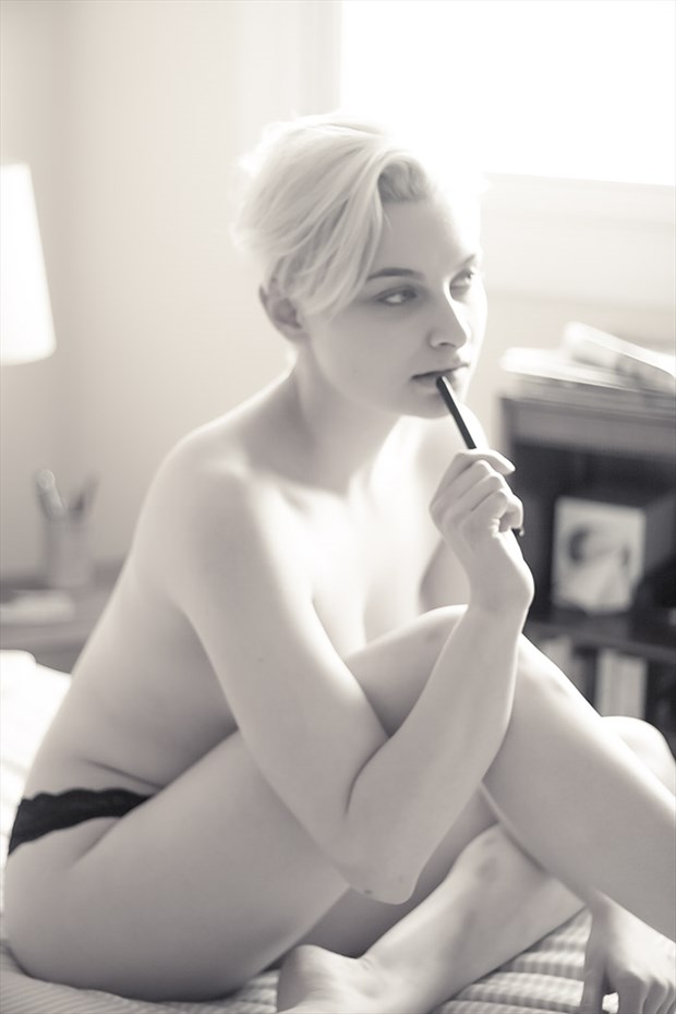 Lingerie Implied Nude Photo by Model Amber Kitt