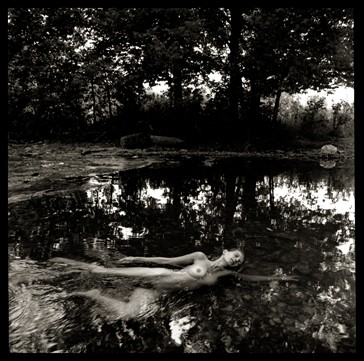 Liz Swimming in Paula's Creek Artistic Nude Photo by Photographer R. Michael Walker