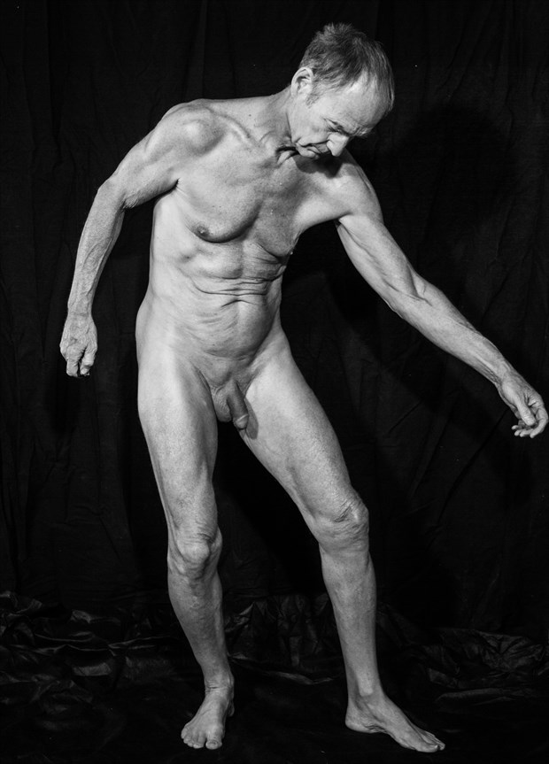 Long Arm Pose Artistic Nude Photo by Model John Collins El Paso TX