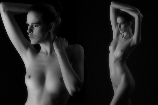 Low key Diptych Artistic Nude Photo by Photographer Paul Ekert