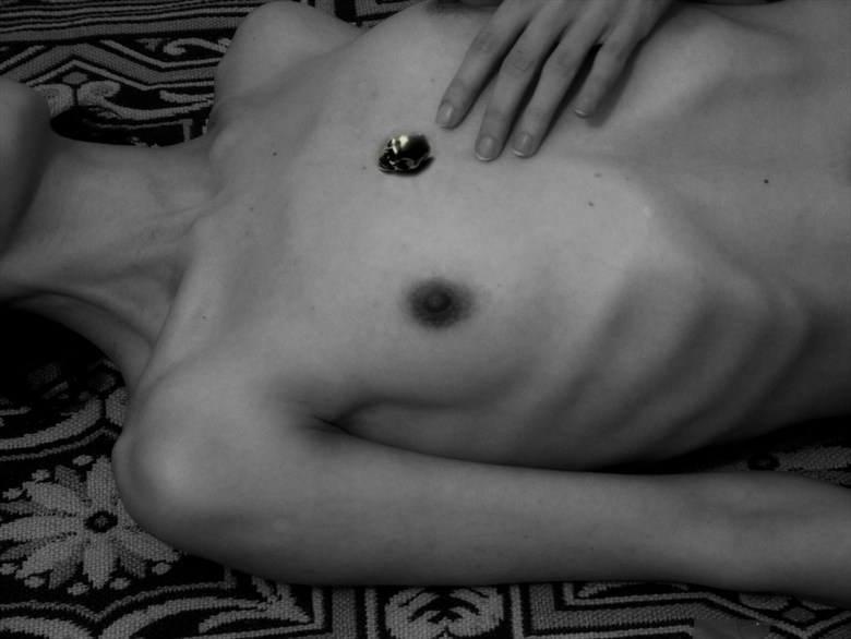 Memento Mori Artistic Nude Artwork by Model Glemt Grav