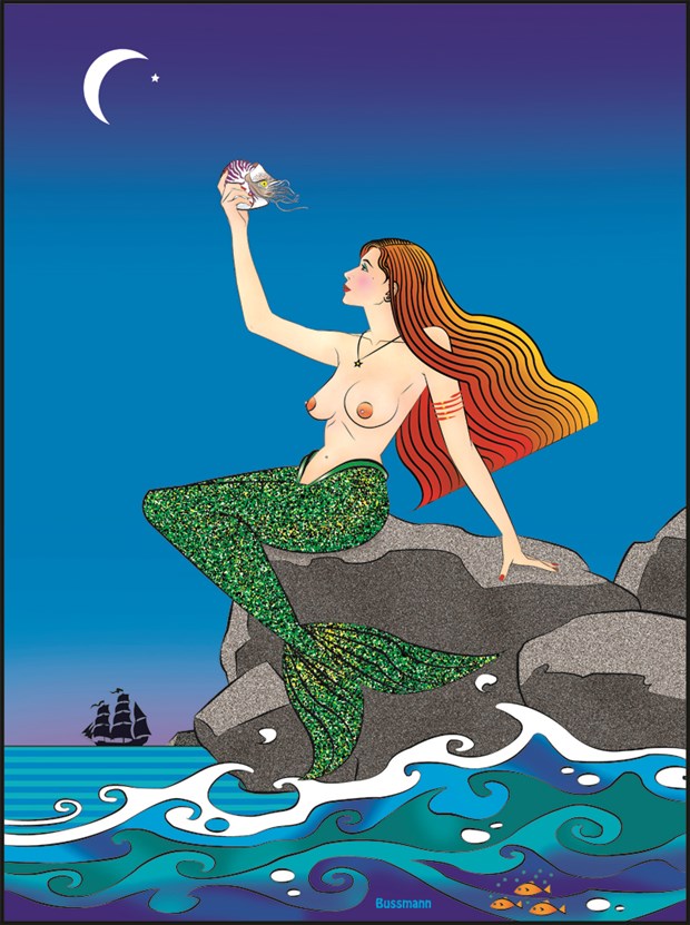 Mermaid Erotic Artwork by Artist Jack Bussmann