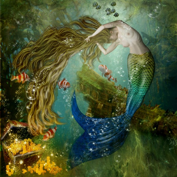 Mermaid Fantasy Artwork by Artist KarinClaessonArt