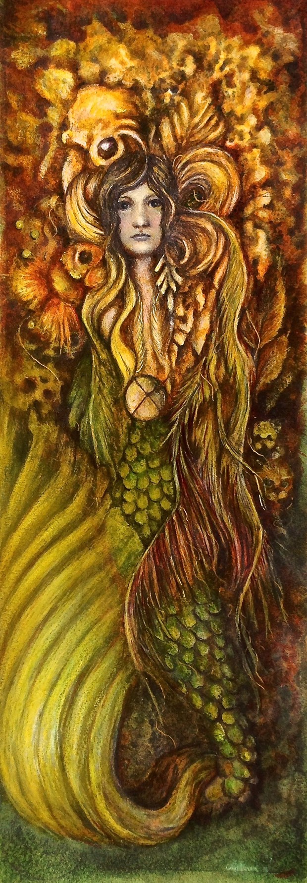 Mermaid Who Could Fly Surreal Artwork by Artist Lalena Lamson