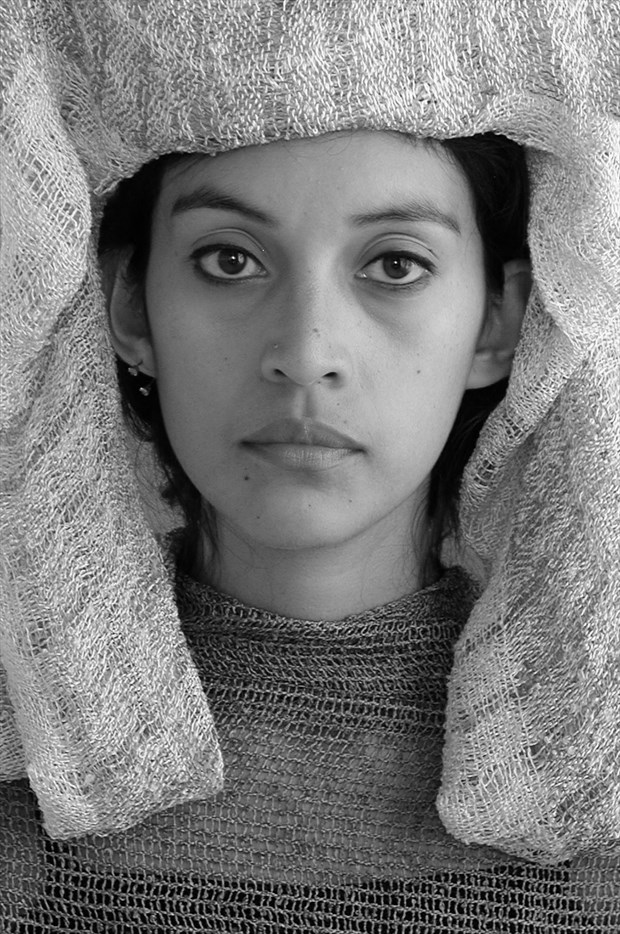 Mexican girl with textured fabrics 01 Cosplay Photo by Photographer Julian Monge Najera