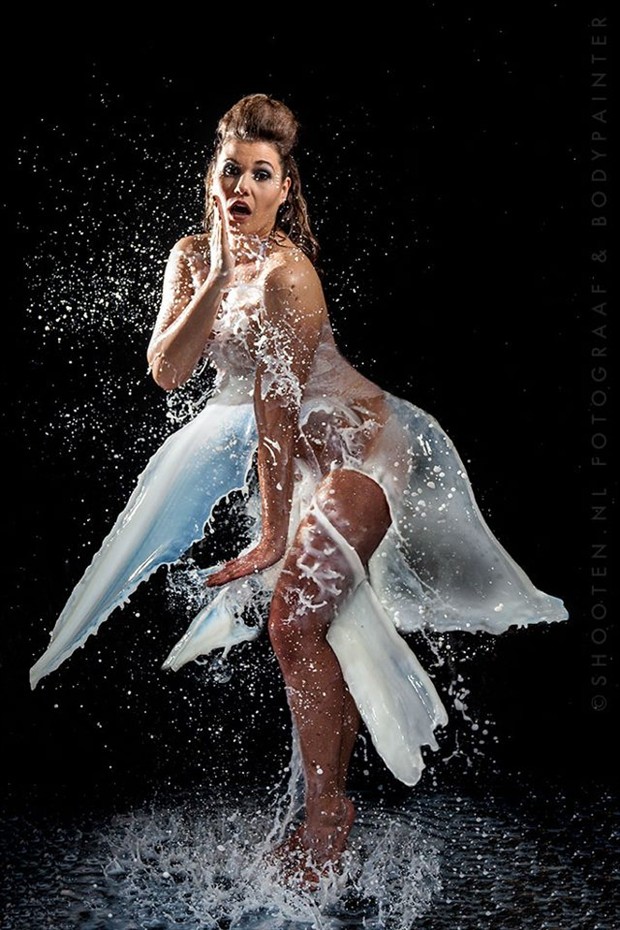 Milk dress Artistic Nude Photo by Model Diana
