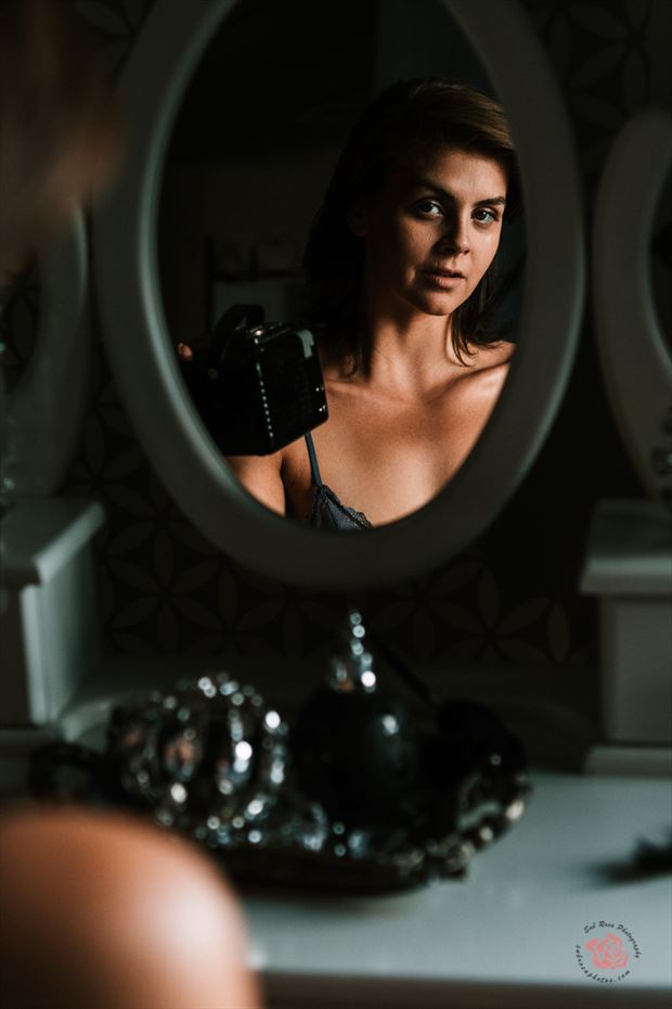 Mirror Selfie Lingerie Artwork by Photographer SubRosaPhotos