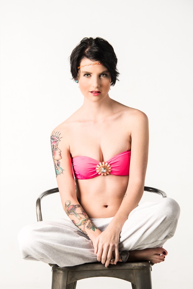 Mirroring Pink  Tattoos Artwork by Model Monica Elizabeth