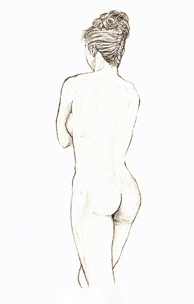 Modest Nude Study Artistic Nude Artwork by Artist THBlanchard